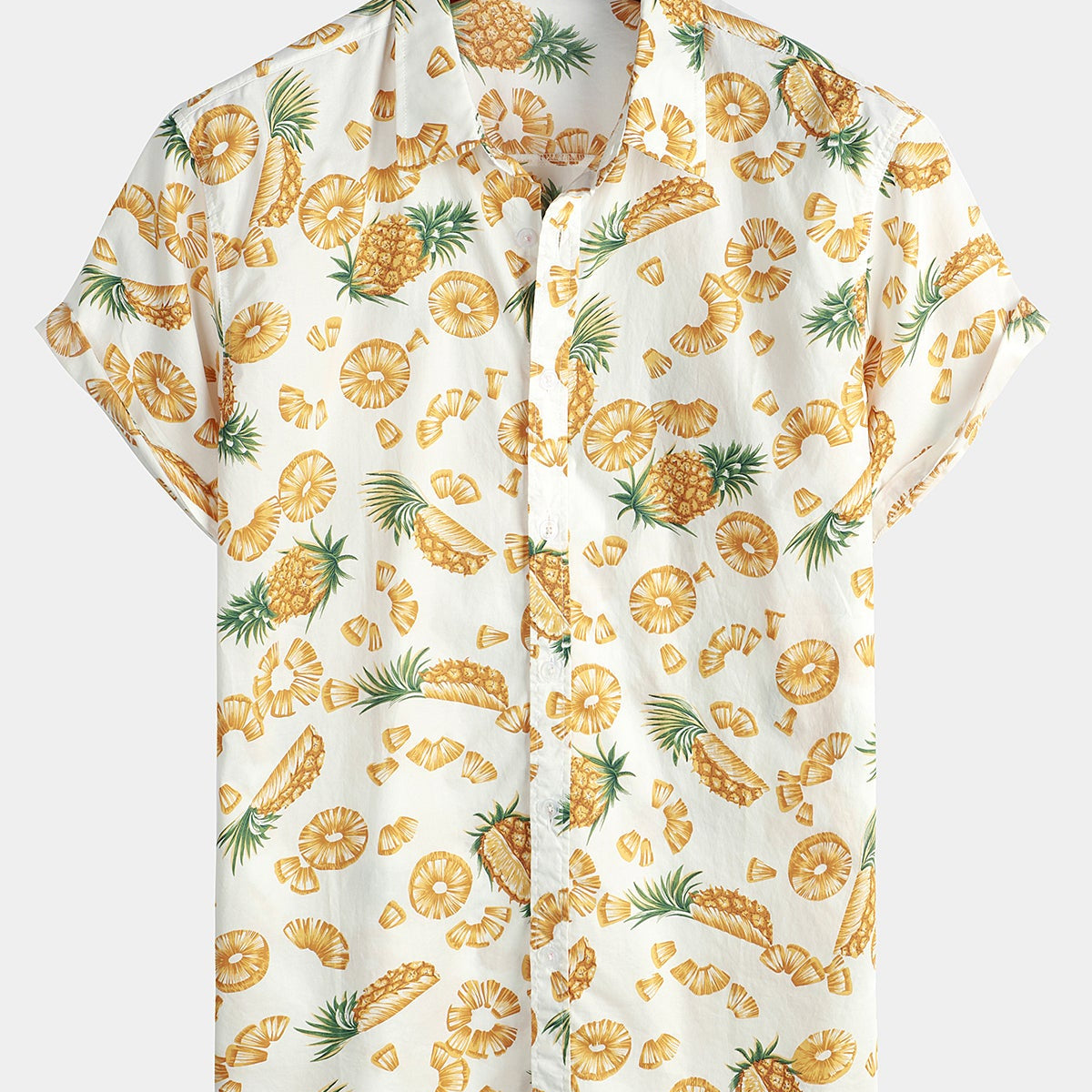 Chemise hawaïenne à manches courtes et imprimé ananas pour homme