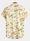 Chemise hawaïenne à manches courtes et imprimé ananas pour homme