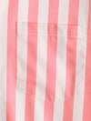 Chemise cousue rayée flamant rose flamant rose d’été