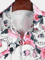 Chemise hawaïenne boutonnée à manches courtes pour hommes