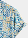 Chemise respirante en coton à fleurs vintage pour hommes