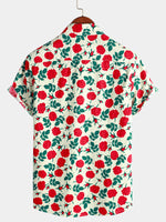 Lot de 4| Chemise respirante à manches courtes en coton imprimé pour hommes