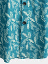 Chemise boutonnée respirante à manches courtes en coton pour homme