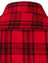 Chemise à carreaux à double poche boutonnée à carreaux pour hommes à manches longues automne hiver