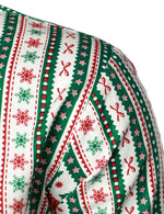 Chemise habillée en coton à manches longues pour homme avec imprimé de Noël et coupe régulière