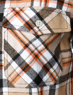 Chemise à carreaux à double poche boutonnée à carreaux pour hommes à manches longues automne hiver