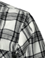 Chemise à carreaux à double poche boutonnée à carreaux pour hommes à manches longues automne hiver