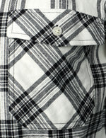 Chemise à carreaux à double poche boutonnée à carreaux pour hommes à manches longues automne hiver