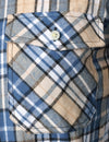 Chemise à carreaux à double poche boutonnée à carreaux pour hommes à manches longues automne hiver