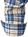 Chemise à carreaux à double poche boutonnée à carreaux pour hommes à manches longues automne hiver