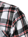 Chemise à carreaux en flanelle à double poche pour hommes