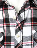 Chemise à carreaux en flanelle à double poche pour hommes