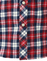 Chemise à carreaux en flanelle à double poche pour hommes