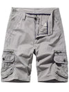 Short en coton décontracté de couleur unie pour hommes