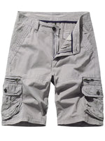 Short en coton décontracté de couleur unie pour hommes