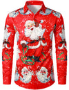 Lot de 3 |Chemise à manches longues coupe classique impression Noël