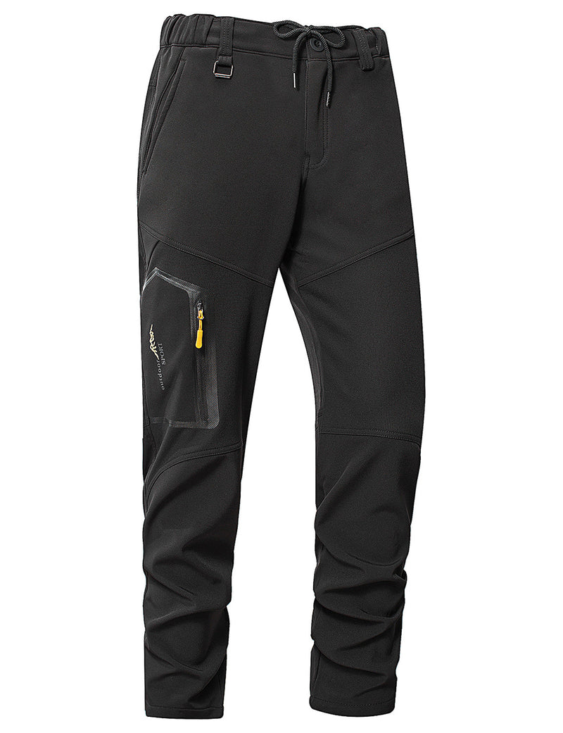 Men's Outdoor Hiking Sport Windproof Thickened Fleece Trousers Casual Work Cargo Pants