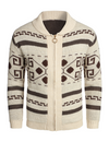 Chandail cardigan à manches longues décontracté à fermeture éclair vintage pour hommes