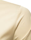 Chemise décontractée à manches longues boutonnée classique de couleur unie pour hommes