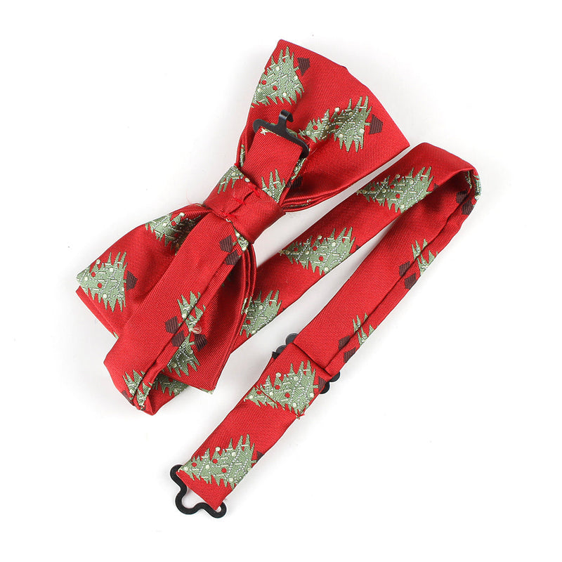 Noeud papillon de festival rouge de vacances d'arbre de Noël des hommes