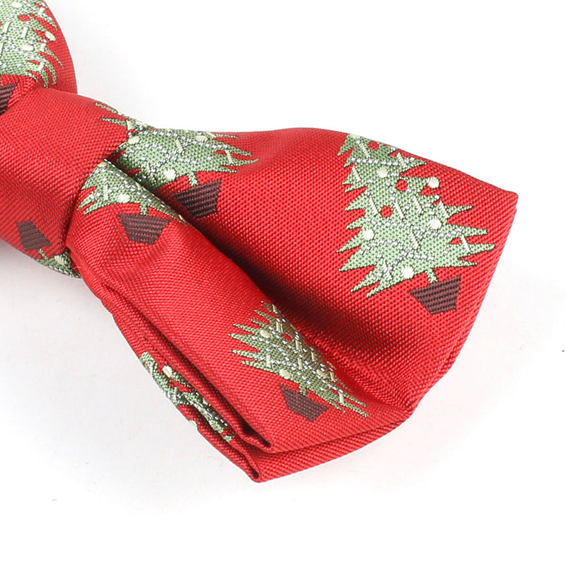Noeud papillon de festival rouge de vacances d'arbre de Noël des hommes