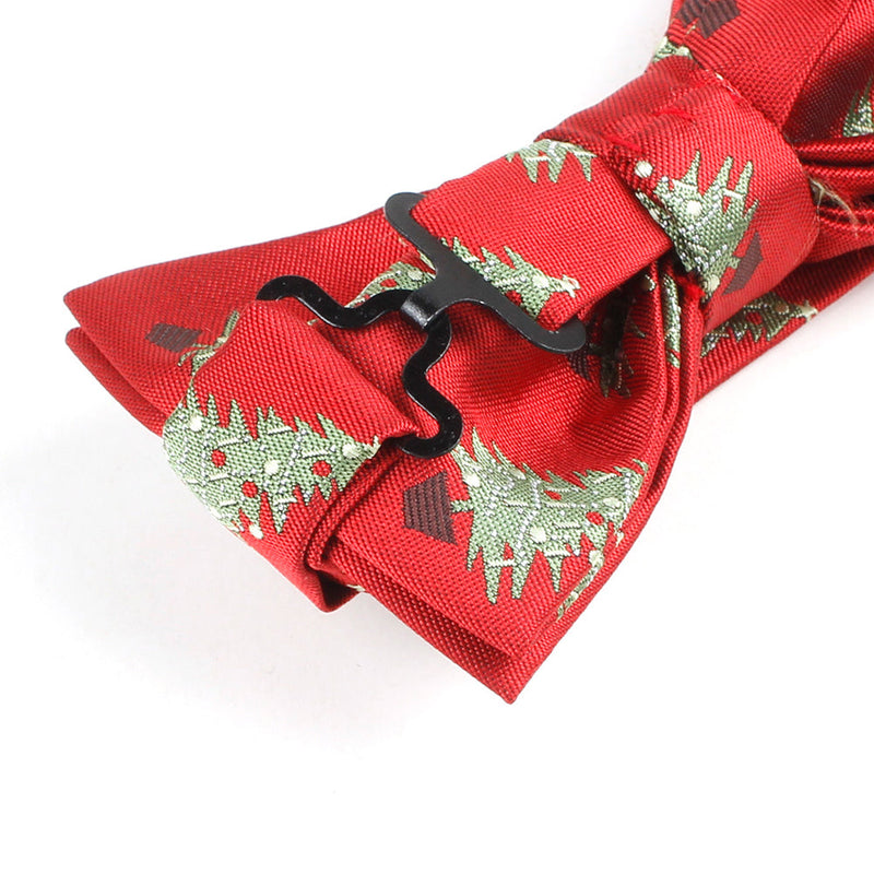 Noeud papillon de festival rouge de vacances d'arbre de Noël des hommes