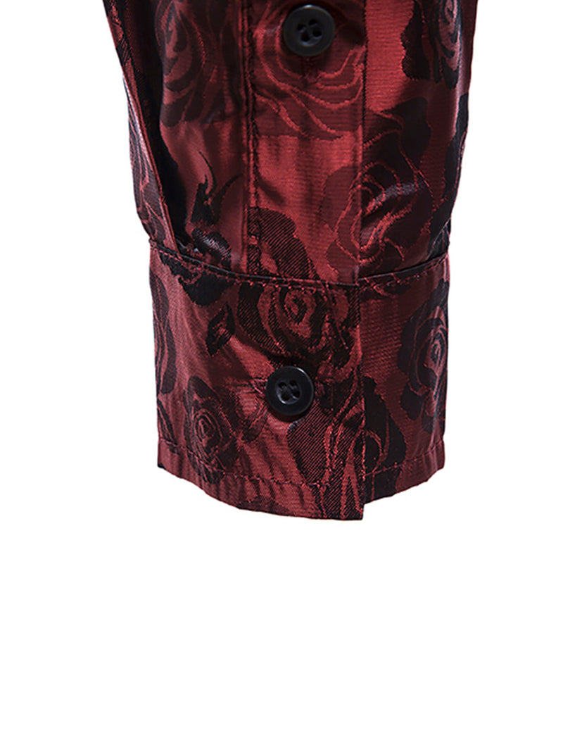 Chemise à manches longues en jacquard pour homme