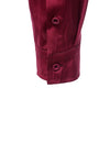 Chemise décontractée à manches longues boutonnée classique de couleur unie pour hommes