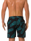 Short de plage noir imprimé fruits ananas pour homme