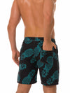 Short de plage noir imprimé fruits ananas pour homme