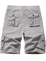 Short en coton décontracté de couleur unie pour hommes
