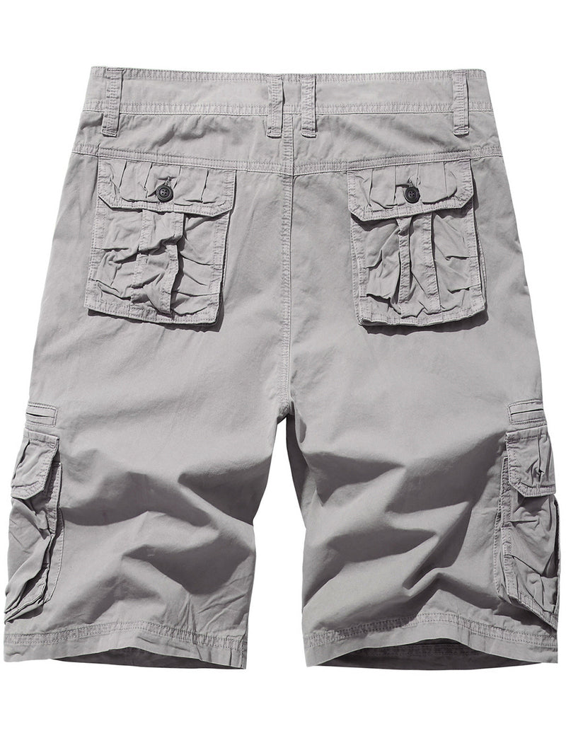 Short en coton décontracté de couleur unie pour hommes