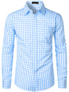 Chemise coupe classique en coton à carreaux