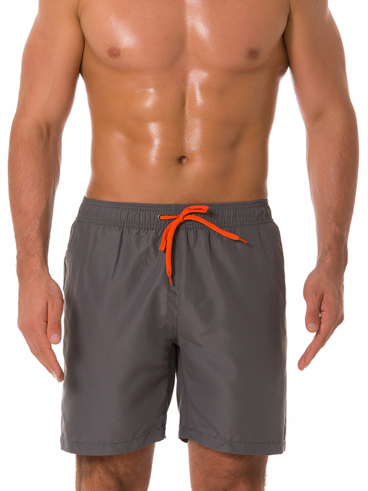 Shorts de plage décontractés d'été de couleur unie pour hommes