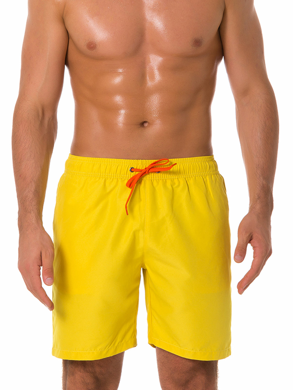 Shorts de plage décontractés d'été de couleur unie pour hommes