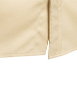 Chemise décontractée à manches longues boutonnée classique de couleur unie pour hommes