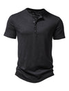 T-shirt à manches courtes décontracté pour hommes de couleur unie