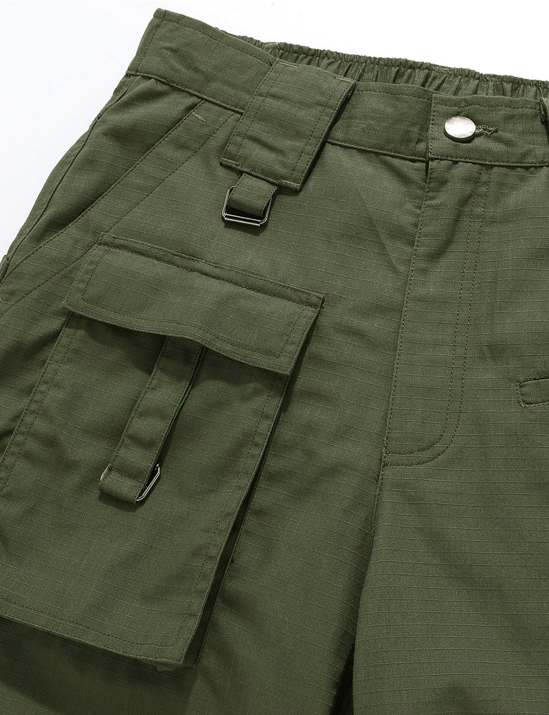 Men's Windproof Work Cargo Pants Multi-Pocket Hiking Trousers