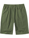 Short décontracté en coton respirant de couleur unie pour hommes