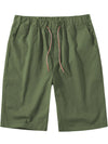 Short décontracté en coton respirant de couleur unie pour hommes