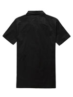 Chemise à manches courtes avec drapeau à damier noir et blanc Camp 50's Cotton Pocket Bowling pour homme