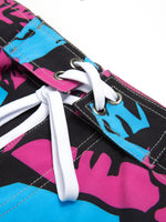 Short de bain décontracté pour homme en patchwork d'été