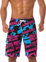 Short de bain décontracté pour homme en patchwork d'été