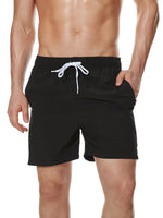 Shorts de plage décontractés d'été pour hommes de couleur unie