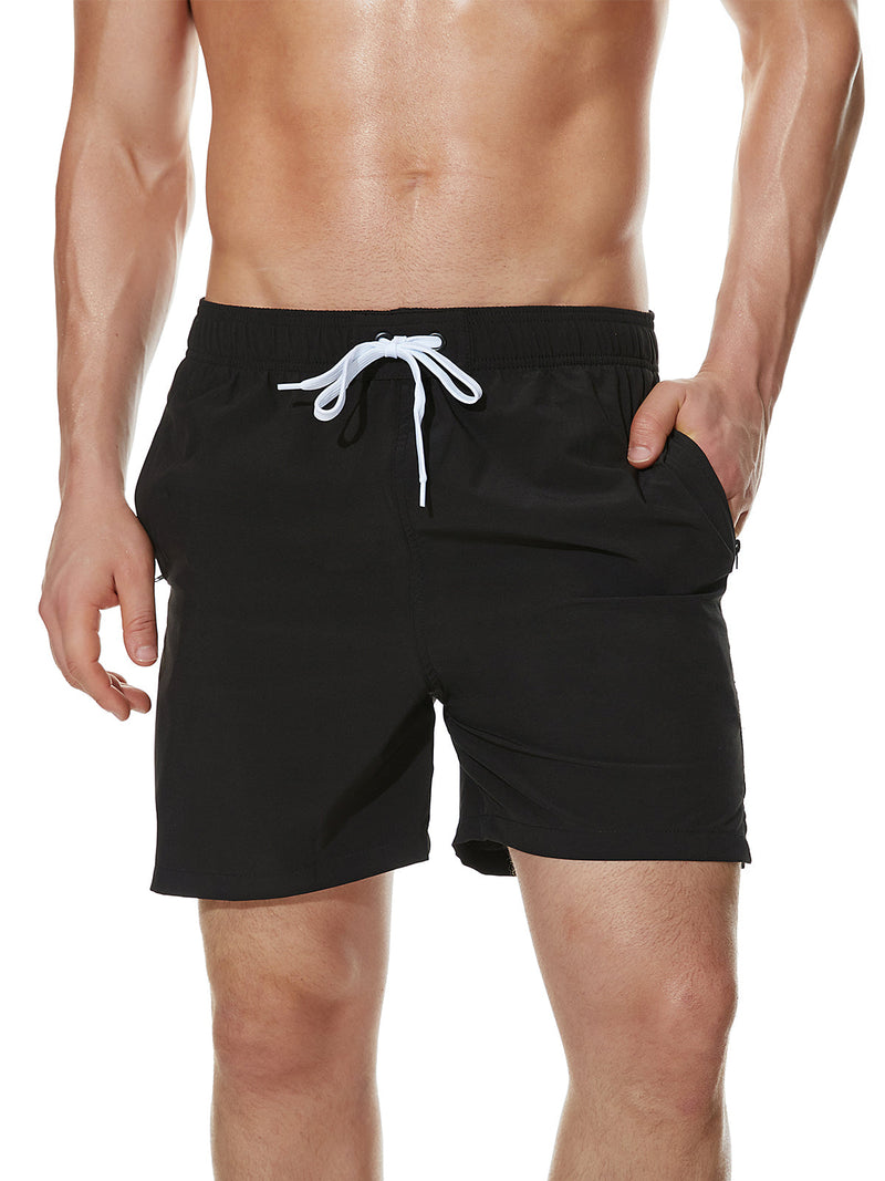 Shorts de plage décontractés d'été pour hommes de couleur unie
