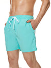 Shorts de plage décontractés d'été pour hommes de couleur unie