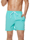 Shorts de plage décontractés d'été pour hommes de couleur unie