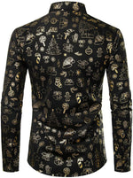 Chemise à manches longues imprimée de motifs Noël
