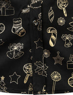 Chemise à manches longues imprimée de motifs Noël