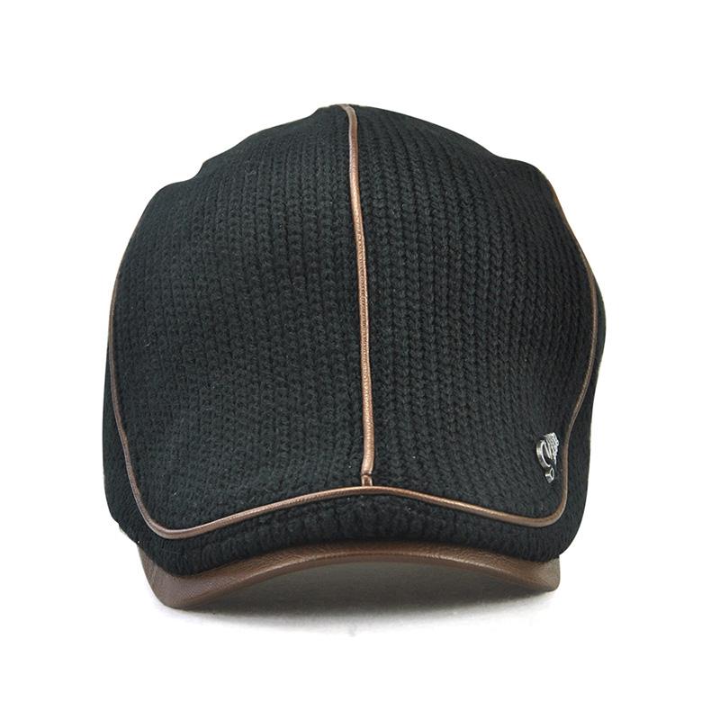 Casquette ajustable chaude tricotée décontractée pour hommes